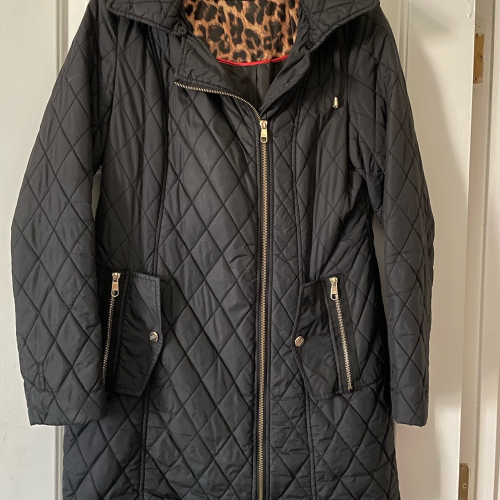 Black Quilted Women's Coat